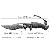 Legion Forge – Damascus Hunting Knife with Stained Maple Handle